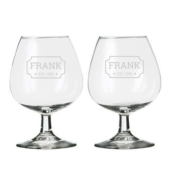 Personalised brandy glass