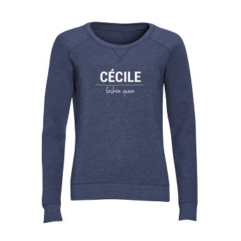 Sweat - Femme - Bleu chiné