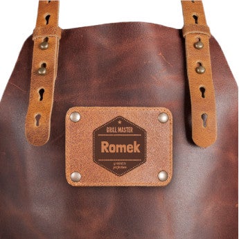 Sk&oacute;rzany fartuch z grawerem