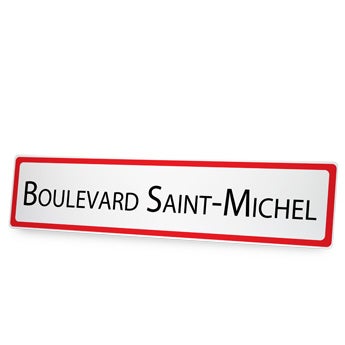 Plaque de rue personnalis&eacute;e