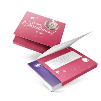 Personalised Milka chocolate gift box - Christmas
