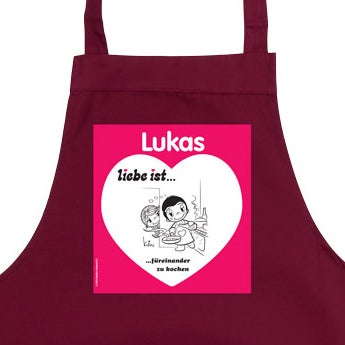 Liebe ist... Schürze bedrucken