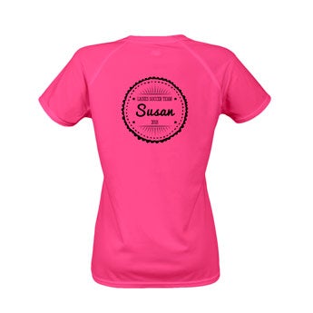 Damska koszulka sportowa - różowa