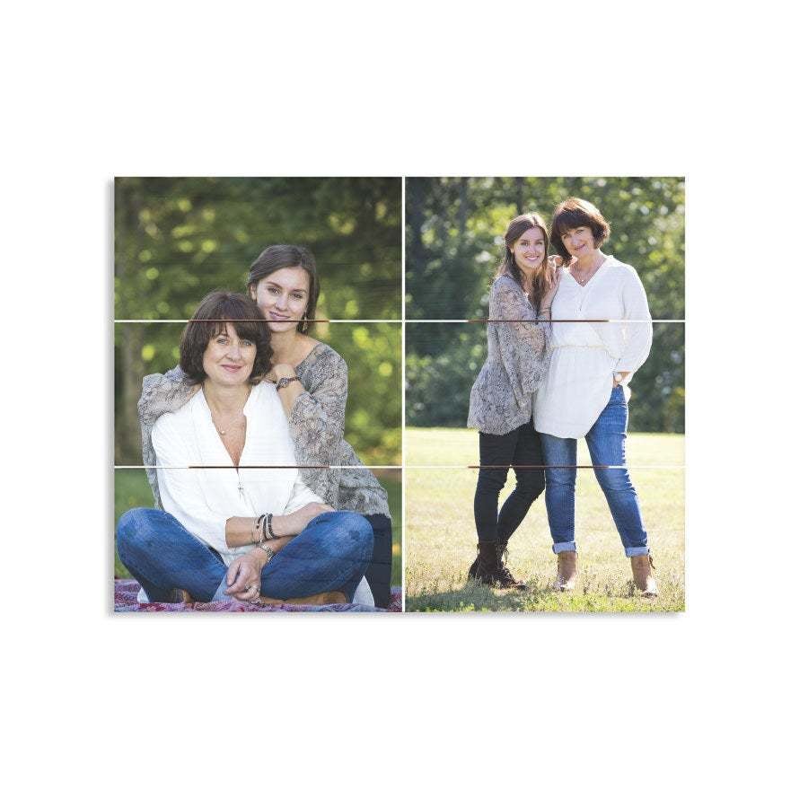 Photo sur planches en bois