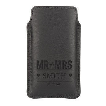 Leren telefoonhoesje - S