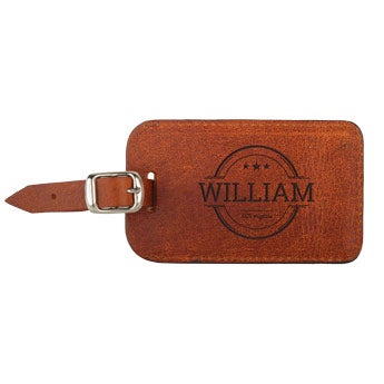 Leather luggage tags