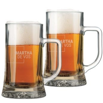 Glass beer mug