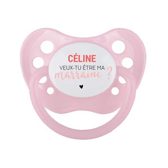 Tétine marraine avec prénom