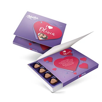 Caixa de chocolates "Diga com Milka" - Agradeça - 110 gr