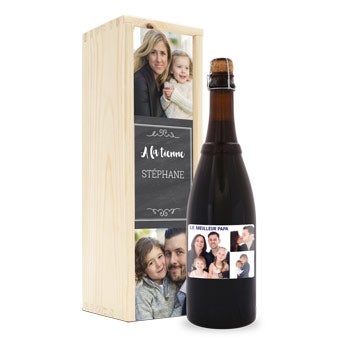 Bière avec étiquette personnalisée