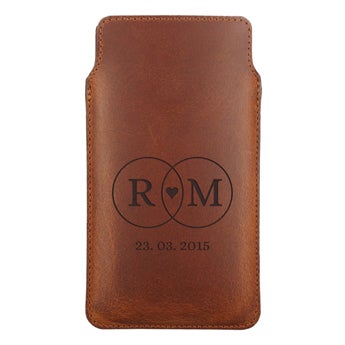 Leren telefoonhoesje - L