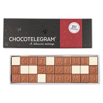 Personalised chocolate telegram