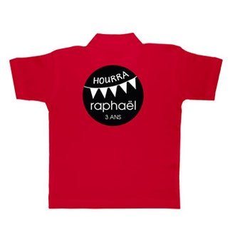 Polo personnalisé - Enfant - Rouge