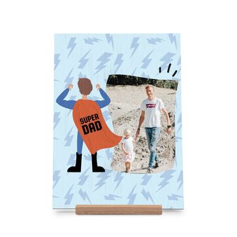 Houten Vaderdag kaart