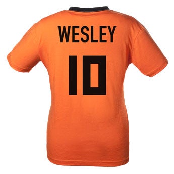 Oranje T-shirt met naam