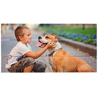 Photo sur planches en bois