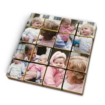 Foto op chocoladeblokjes