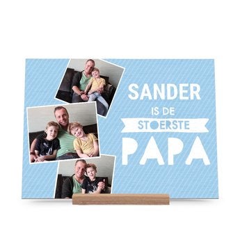 Houten Vaderdag kaart