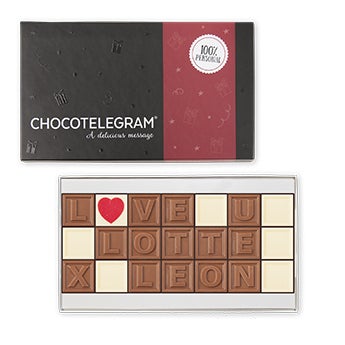 Telegrama personalizată cu ciocolată