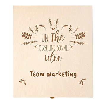 Boîte à thé - Tasse gravée