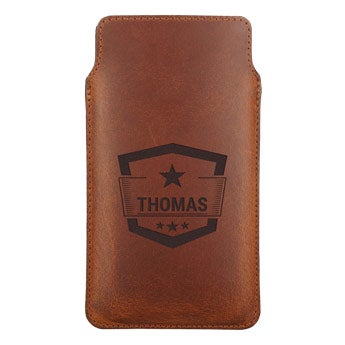 Engraved leather phone cases