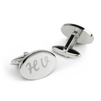 Cufflinks engraved with initials