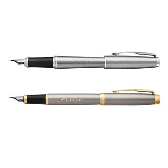  Stylo à plume Parker IM personnalisé - Droitier (noir)