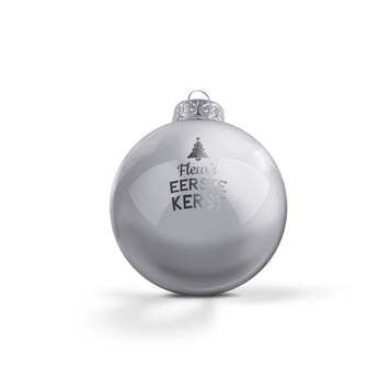 Glazen kerstbal - Zilver