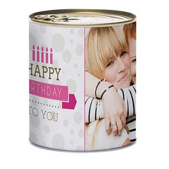 Blechdose mit Süßigkeiten