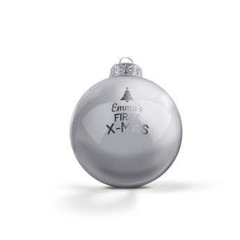 Palline di Natale in vetro - Argento (2 pezzi)