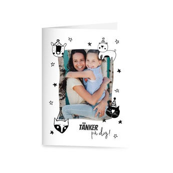 H&auml;lsningskort - t&auml;nker p&aring; dig