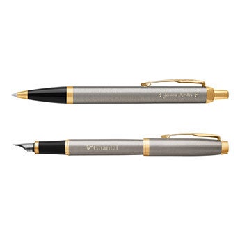 Parker pen - IM - Geborsteld metaal
