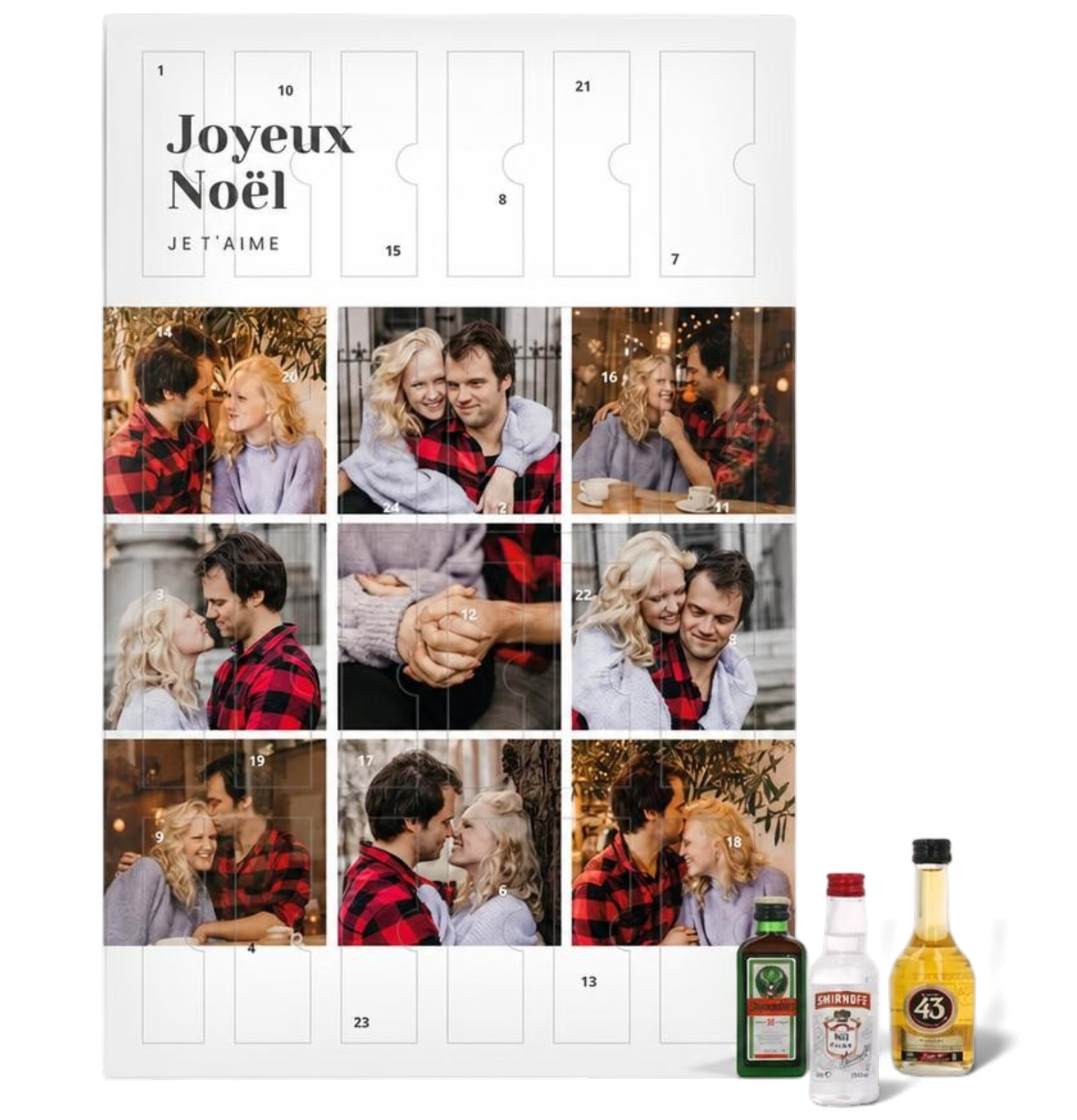 Calendrier de l'Avent aux spiritueux personnalisé
