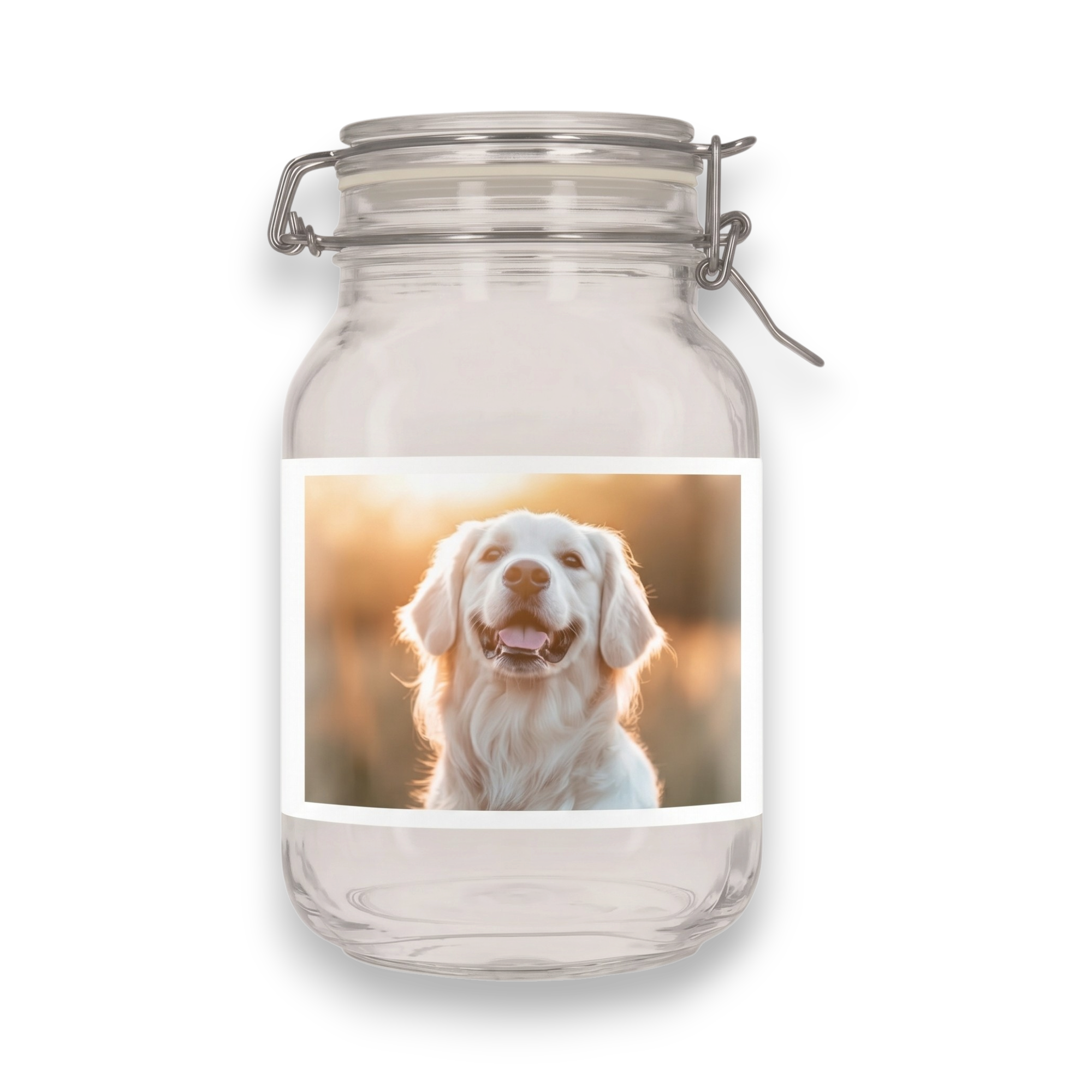 Glass jar with lid - 2l - personalised
