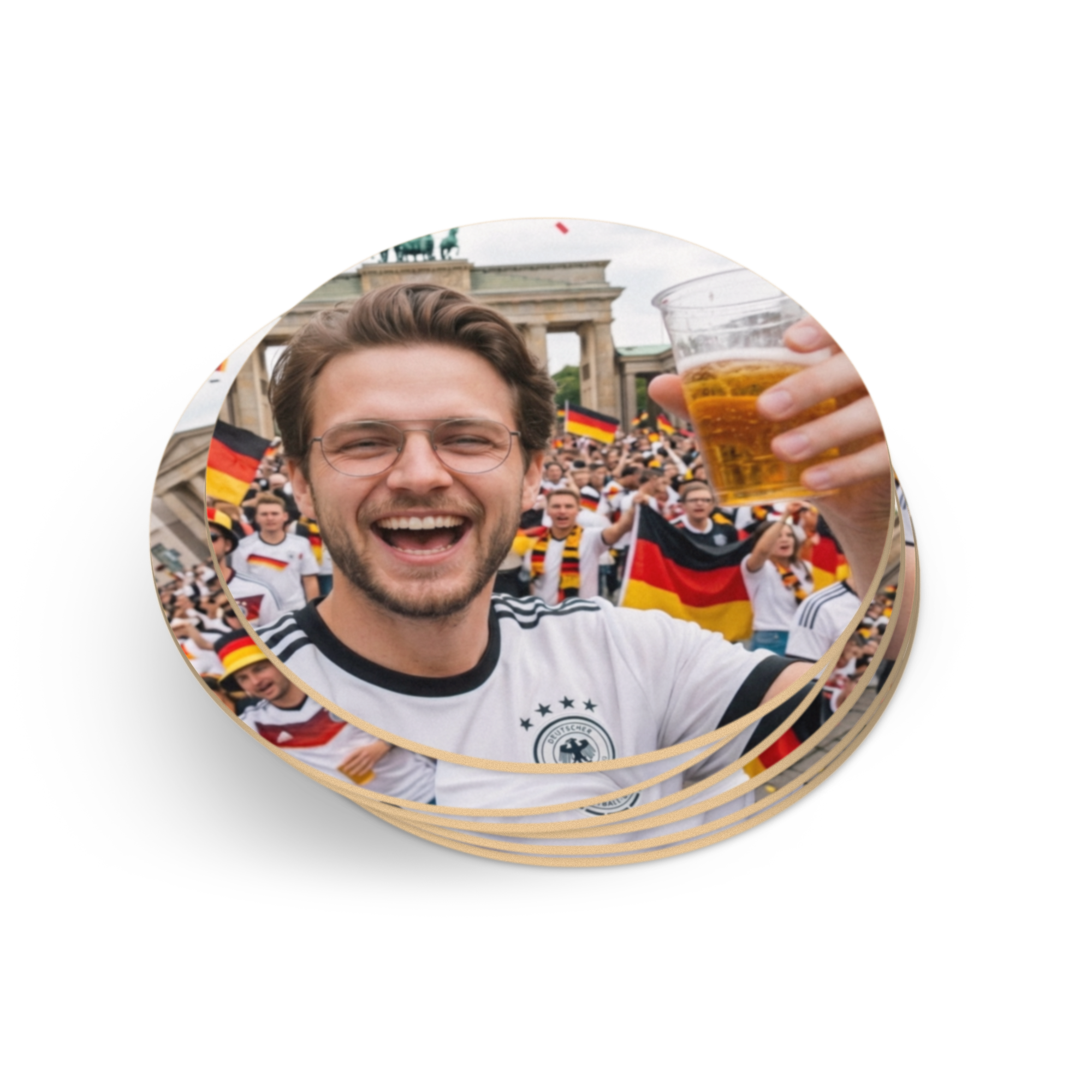 Bedruckte Bierdeckel - Rund - 6-teilig