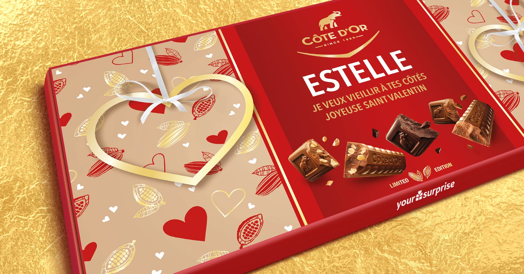 Coeur en chocolat XL - Coffret cadeau - Cadeau fête des mères - Cadeau  Saint Valentin