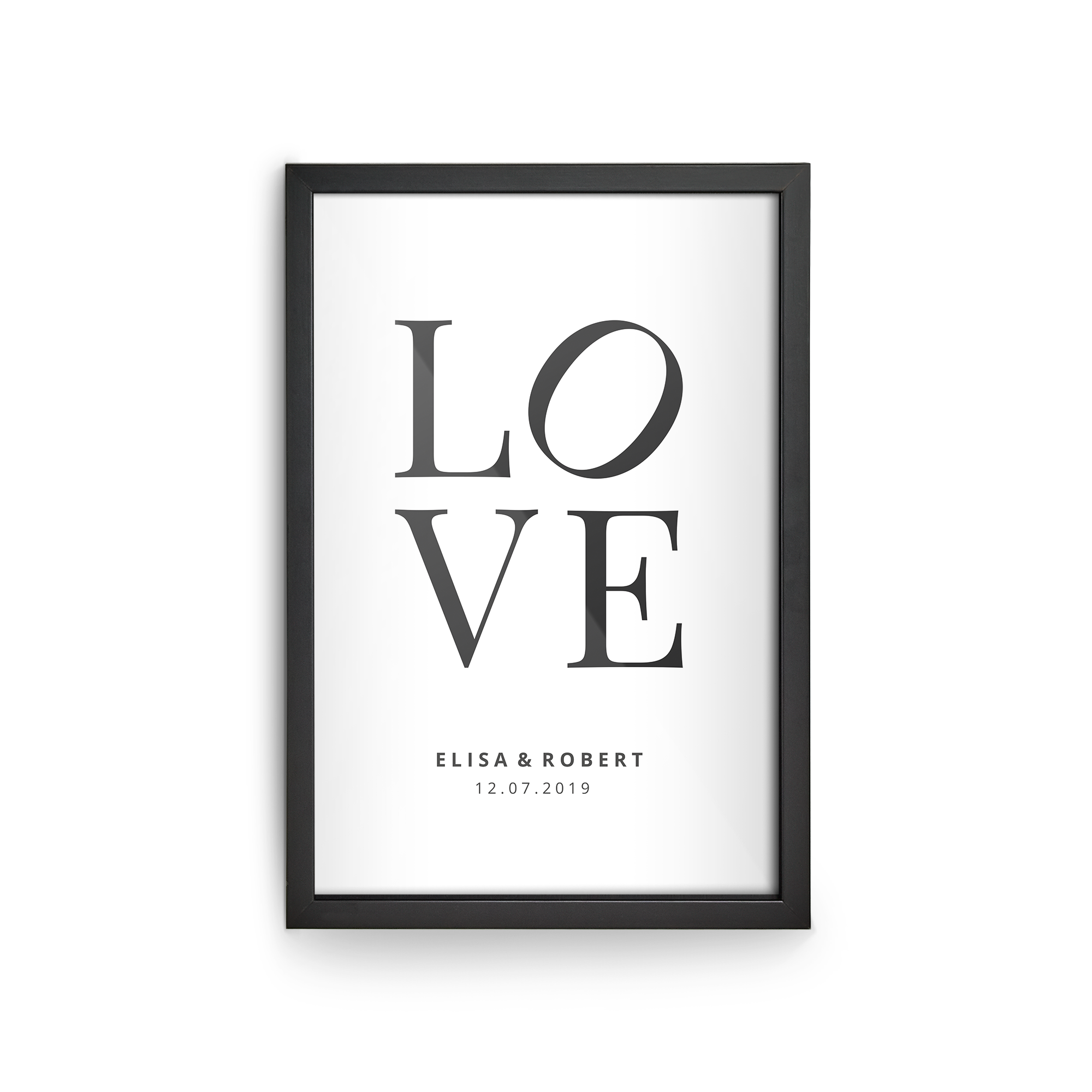 Personalised photo in black frame 20x30  