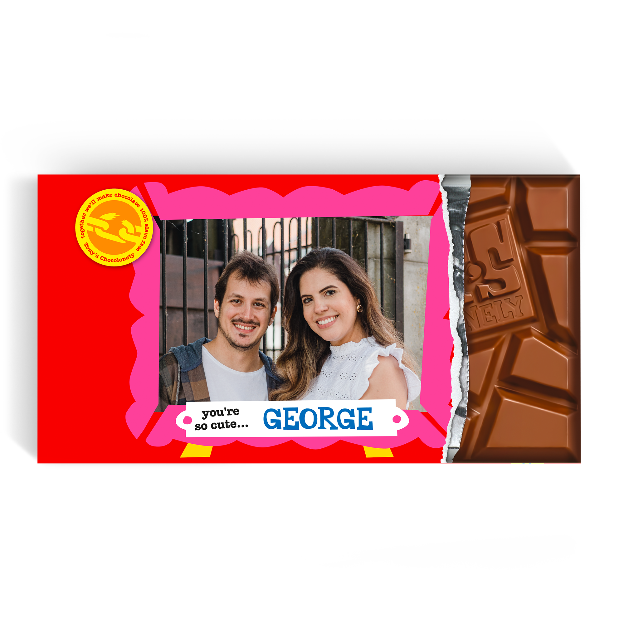 Méga Tony's Chocolonely avec nom et photo (5 tablettes de chocolat)