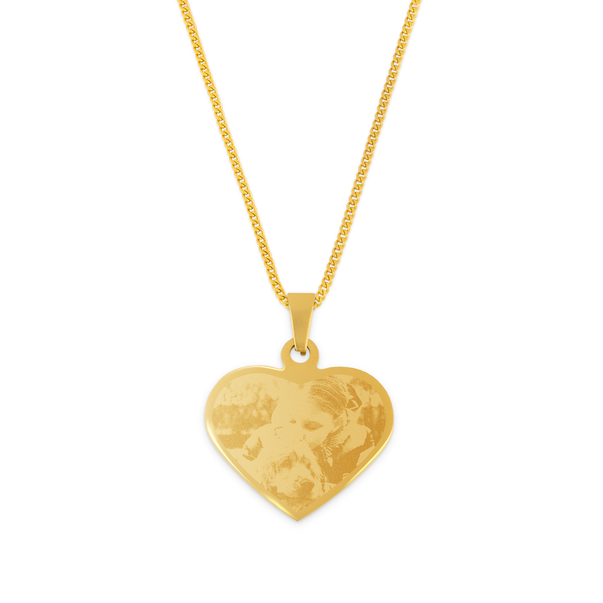 Herz-Halskette mit Foto - Gold