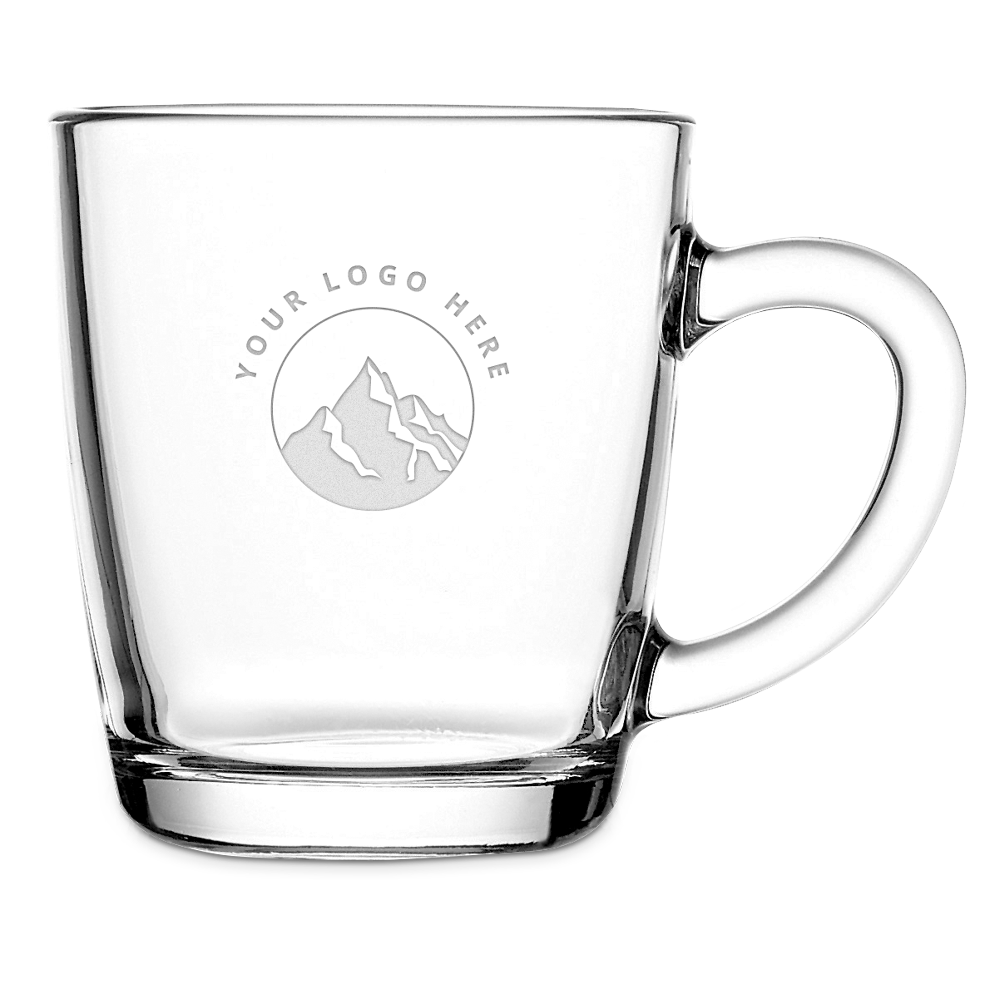 Personalised glass mug - Engraved