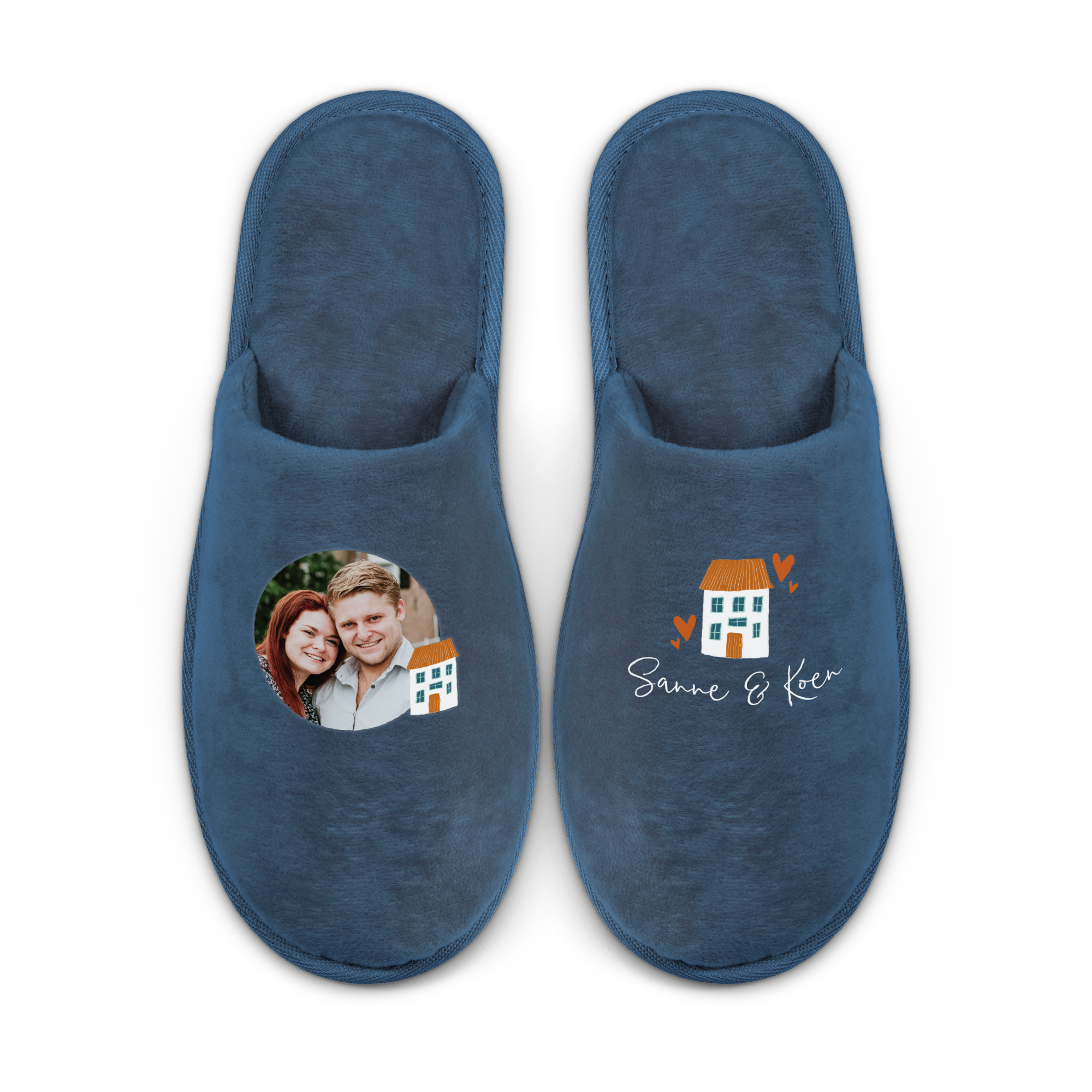 Personalizované pantofle - Modré - Velikost 43-45