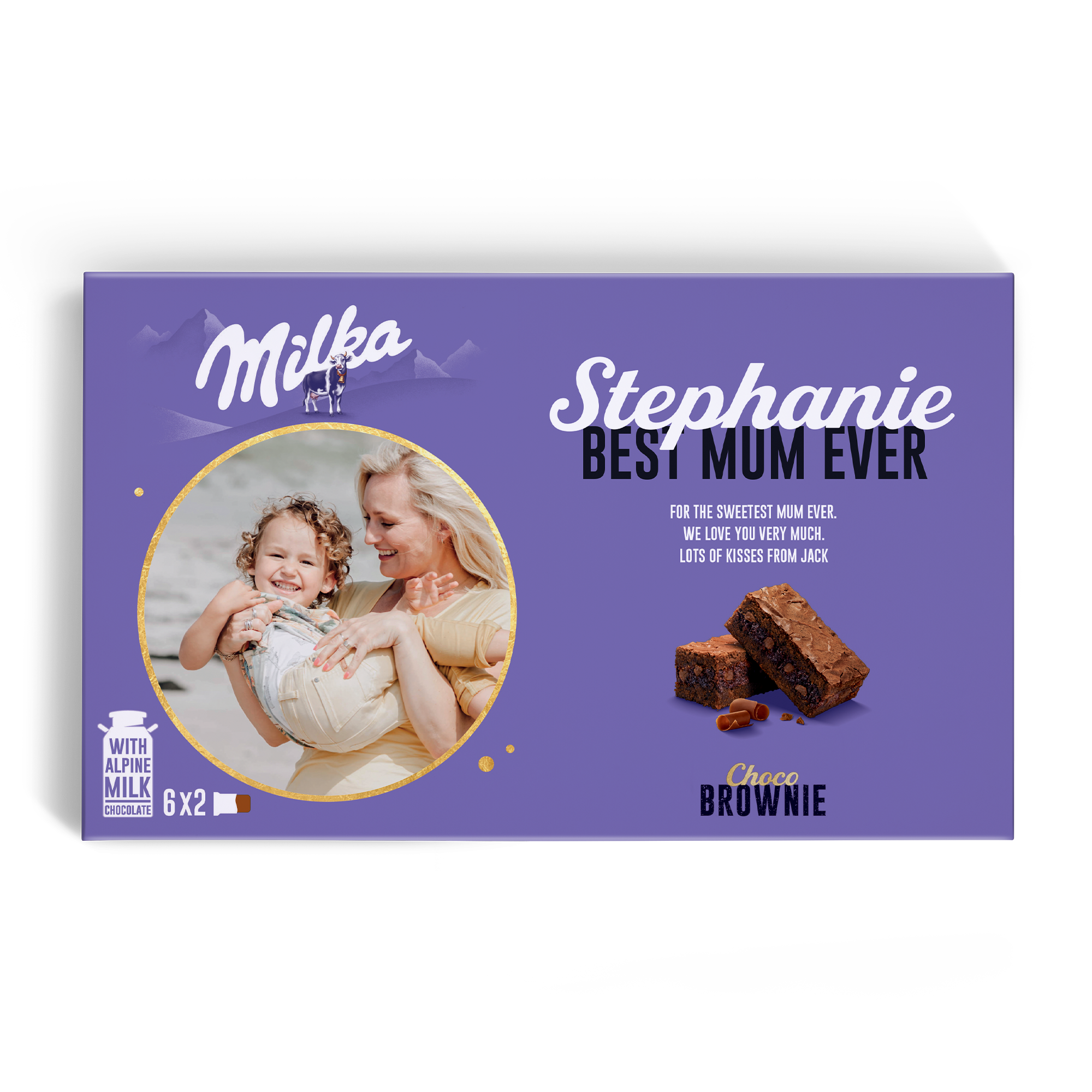 Personalised Milka Choco Brownie gift box
