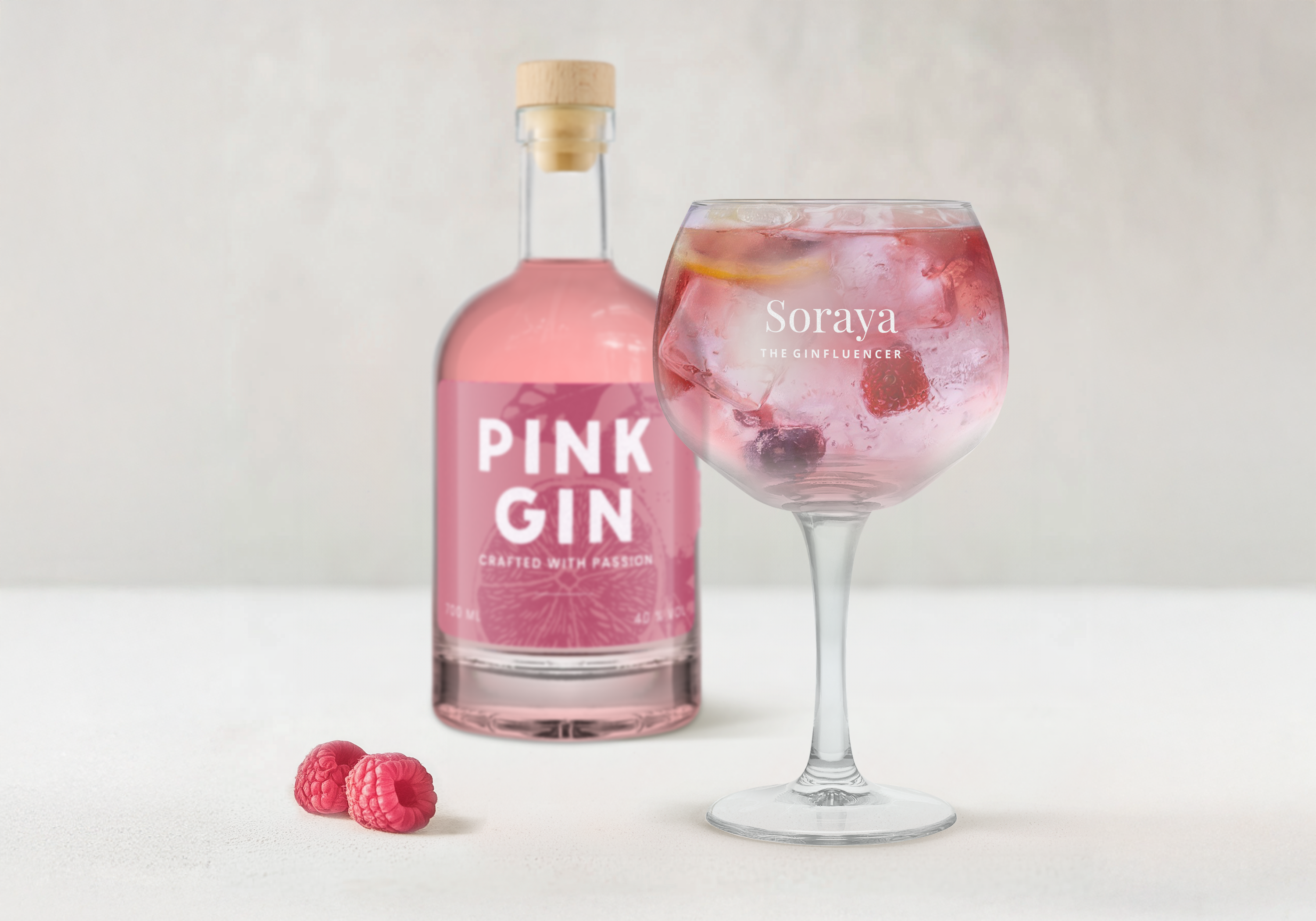 Pink gin