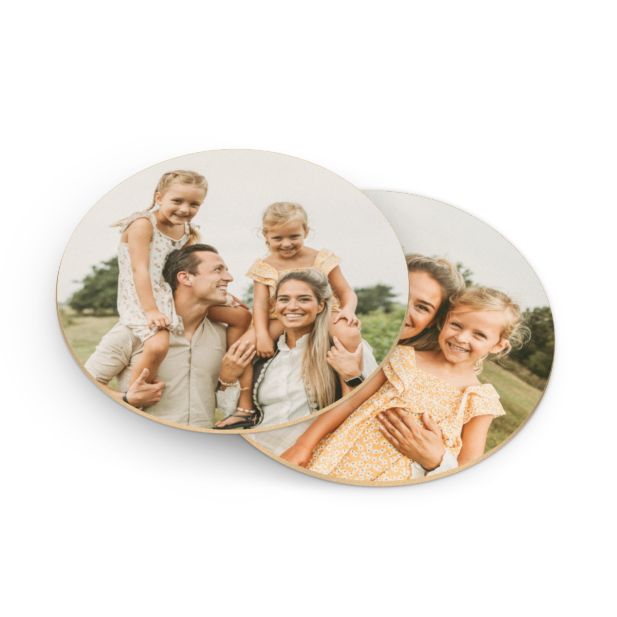 Photo beer coasters set - Round - 6 pieces