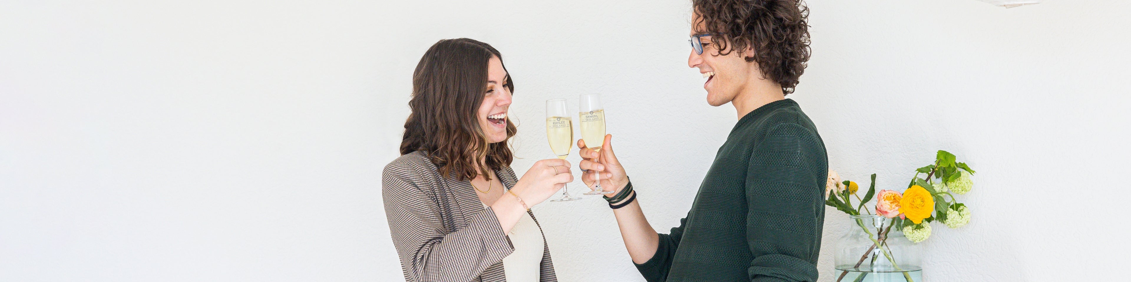 Personalized Champagne Glasses