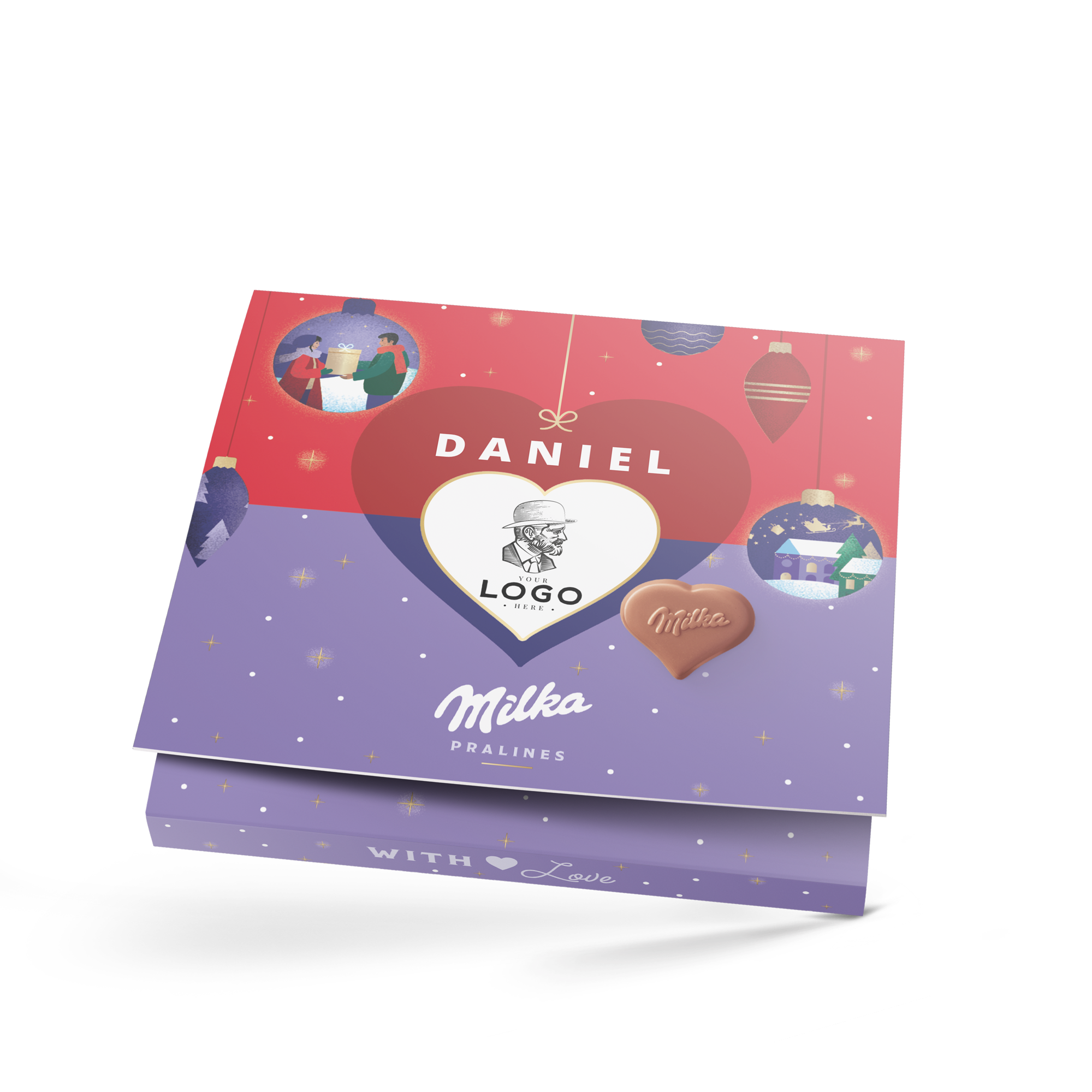 Milka giftbox with Logo - Christmas