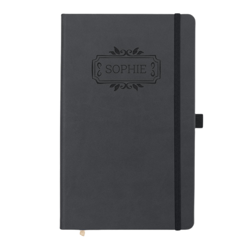 Personalised notebook - Engraved - Black