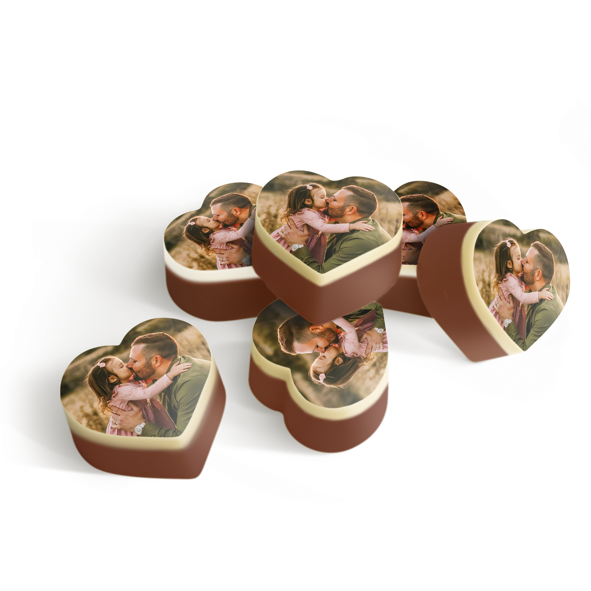 Chocolats personnalisés - Coeur massif - 12 pièces