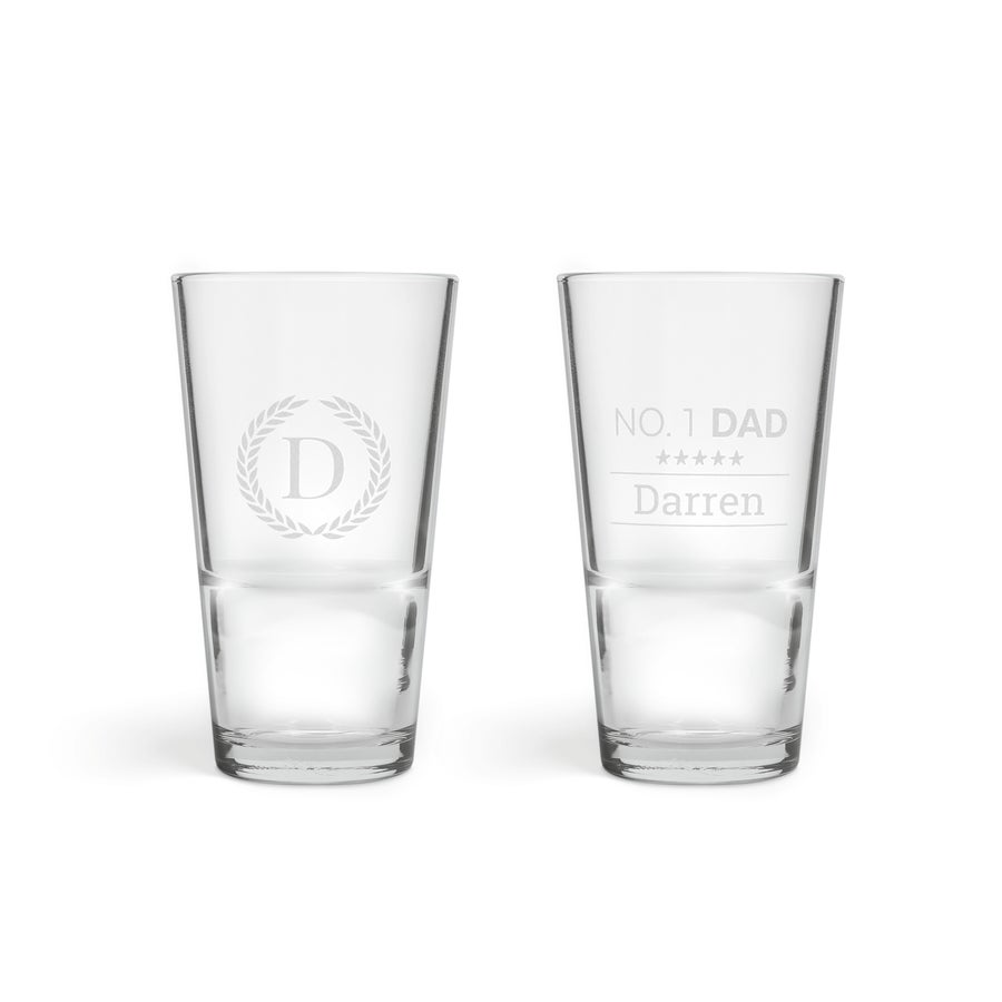 Kaiverrettu puolipintinen lasi - 2 kpl