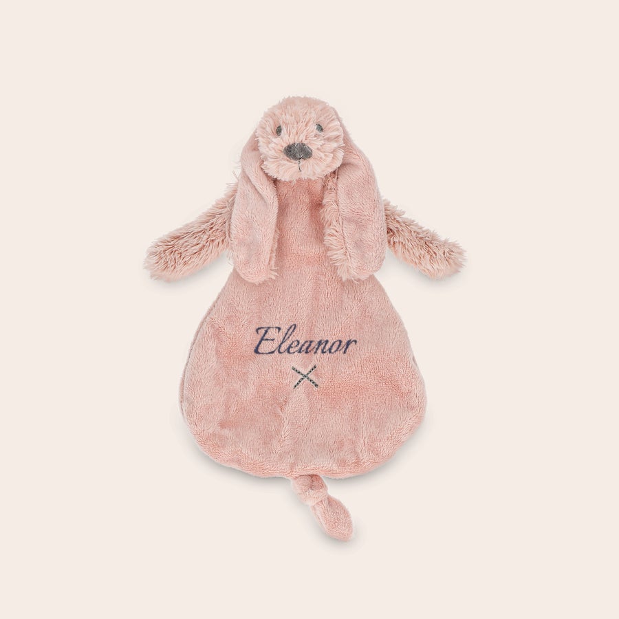 Coniglietto Peluche Tuttle Personalizzato Coniglietto peluche Richie rosa con nome Eleanor ricamato e personalizzato per il piccolo di casa